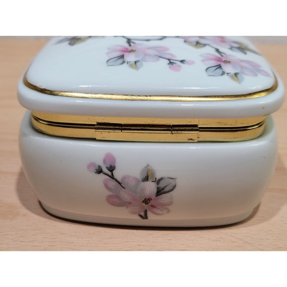 San Francisco Music Box Co Trinket Box Ring Musical Cherry Blossoms - Picture 3 of 6